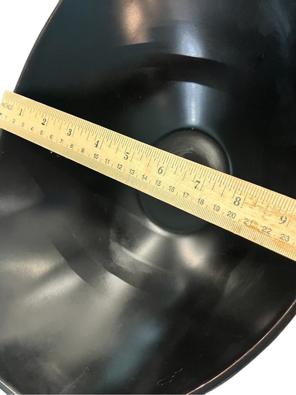 Mid Century Modern MCM Dansk Black Metal Fruit Serving Bowl 12” - Picture 6 of 10
